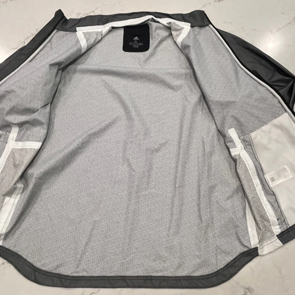 Adidas Golf Rain Rdy Waterproof Jacket Mens XL Black White Full‎ Zip Golf Active